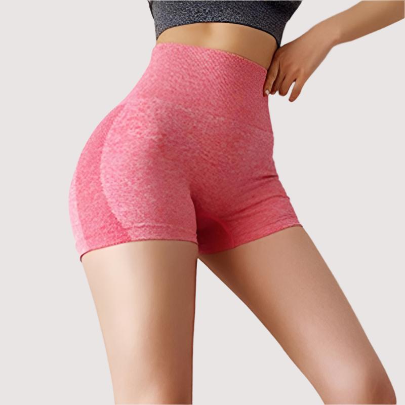 2021 Simple Soft Comfortable Yoga Shorts High Waist Breathable Nylon Breathable Tummy Control Gym Athletic Shorts for Training